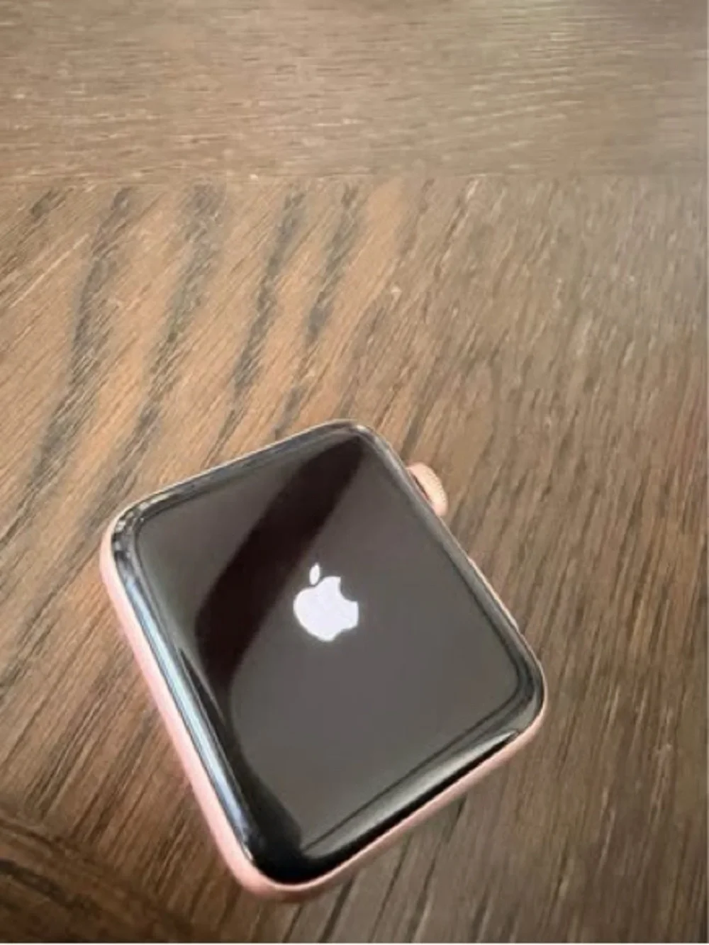 Apple Watch with Black Band and Rose Gold Case